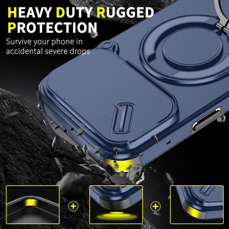 For iPhone 17 Pro Max Sliding Camshield Ring Holder Phone Case