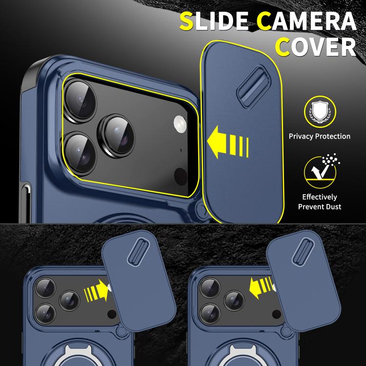 For iPhone 17 Pro Max Sliding Camshield Ring Holder Phone Case
