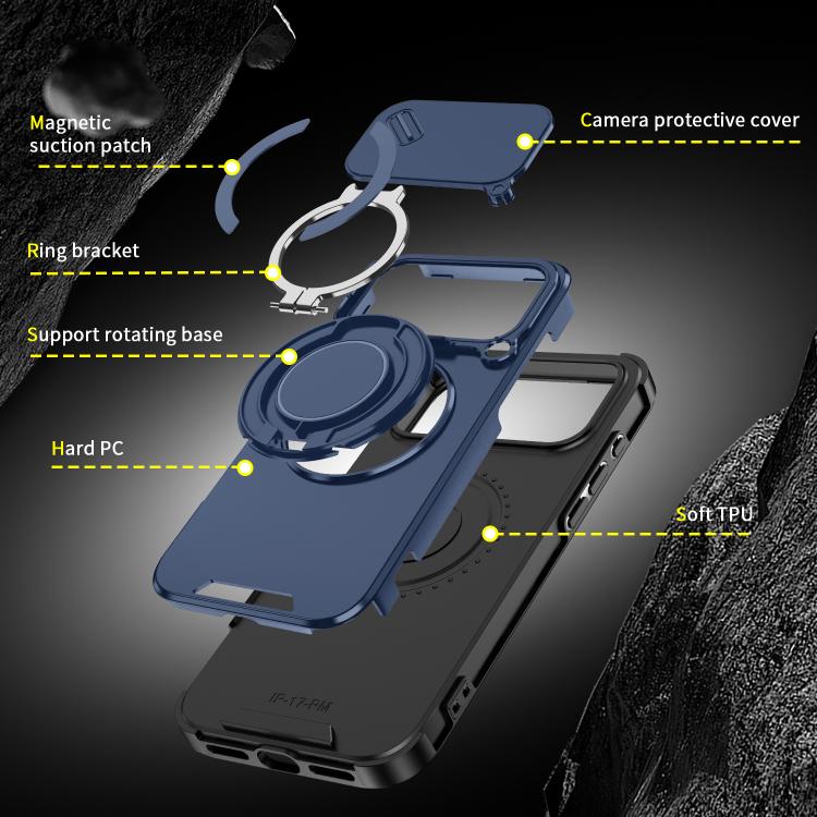 For iPhone 17 Pro Max Sliding Camshield Ring Holder Phone Case