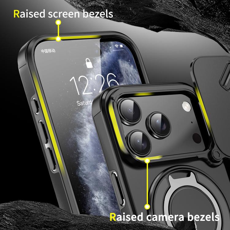 For iPhone 17 Pro Sliding Camshield Ring Holder Phone Case