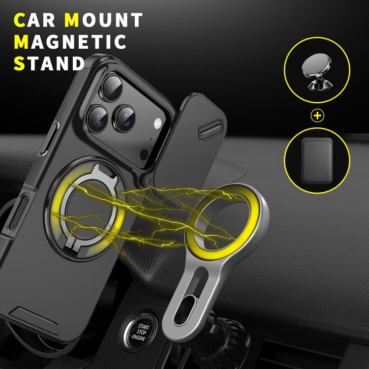 For iPhone 17 Pro Sliding Camshield Ring Holder Phone Case