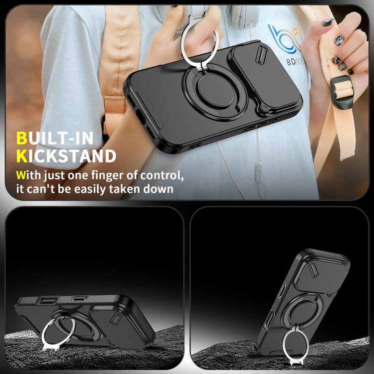 For iPhone 17 Pro Sliding Camshield Ring Holder Phone Case