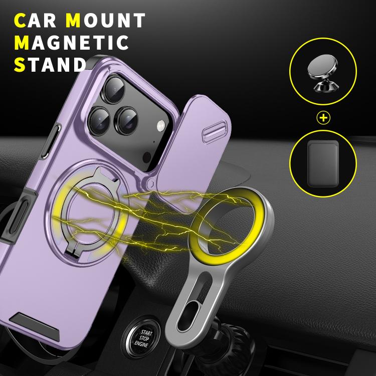 For iPhone 17 Pro Sliding Camshield Ring Holder Phone Case