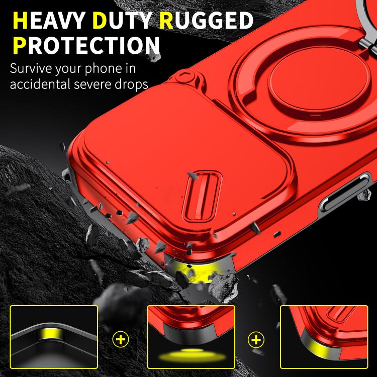 For iPhone 17 Pro Sliding Camshield Ring Holder Phone Case
