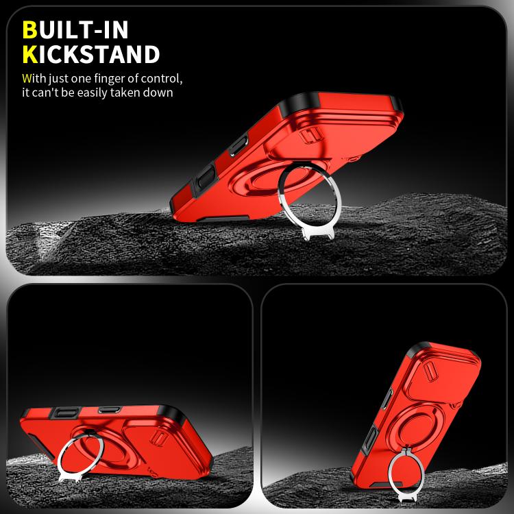 For iPhone 17 Pro Sliding Camshield Ring Holder Phone Case