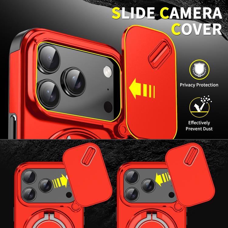 For iPhone 17 Pro Sliding Camshield Ring Holder Phone Case
