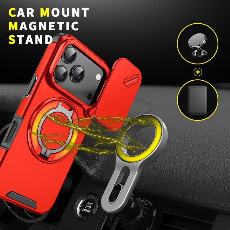 For iPhone 17 Pro Sliding Camshield Ring Holder Phone Case
