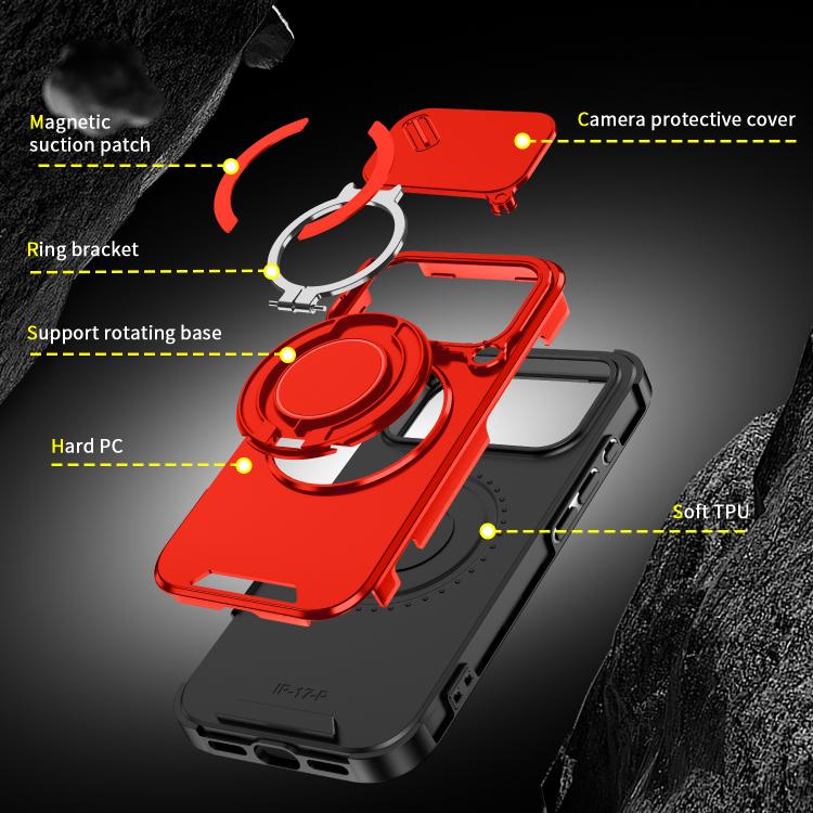 For iPhone 17 Pro Sliding Camshield Ring Holder Phone Case