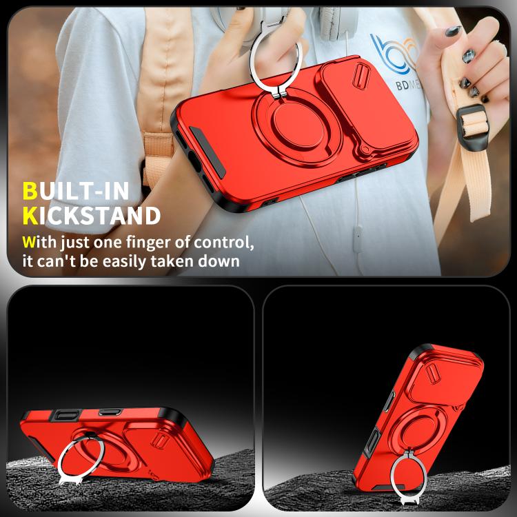 For iPhone 17 Pro Sliding Camshield Ring Holder Phone Case