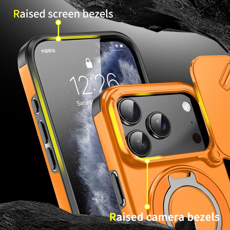 For iPhone 17 Pro Sliding Camshield Ring Holder Phone Case
