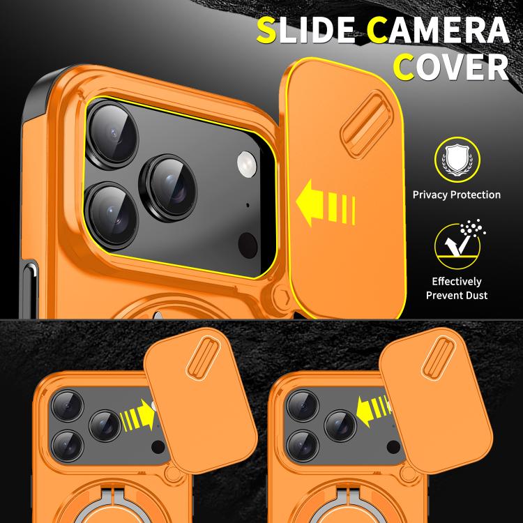 For iPhone 17 Pro Sliding Camshield Ring Holder Phone Case