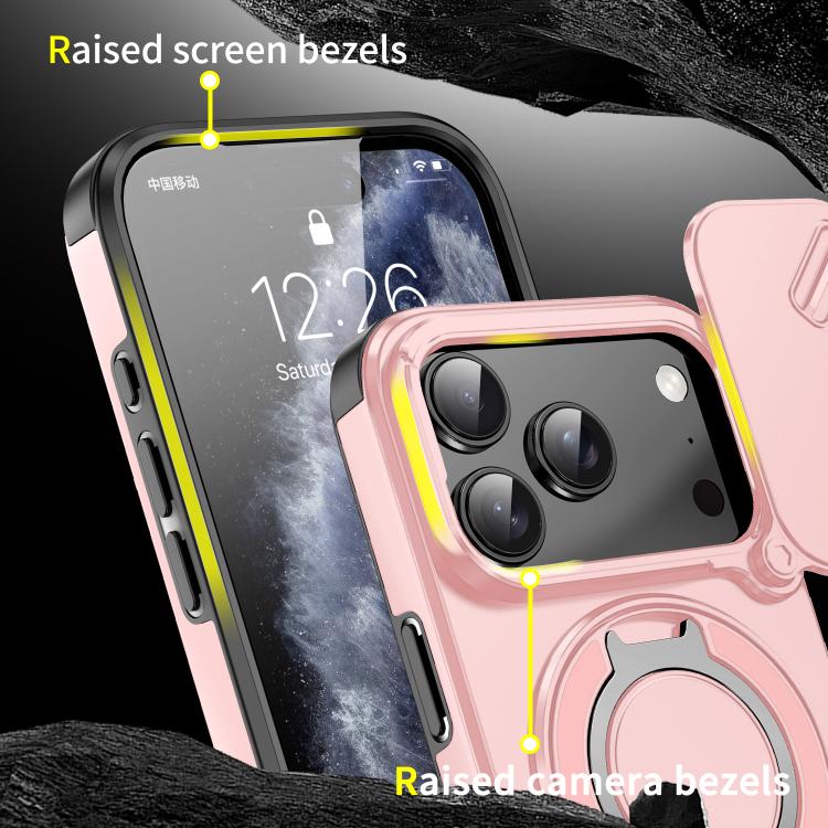 For iPhone 17 Pro Sliding Camshield Ring Holder Phone Case