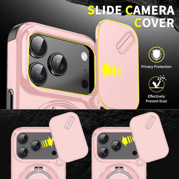 For iPhone 17 Pro Sliding Camshield Ring Holder Phone Case