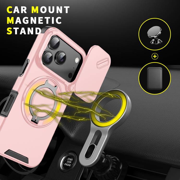 For iPhone 17 Pro Sliding Camshield Ring Holder Phone Case