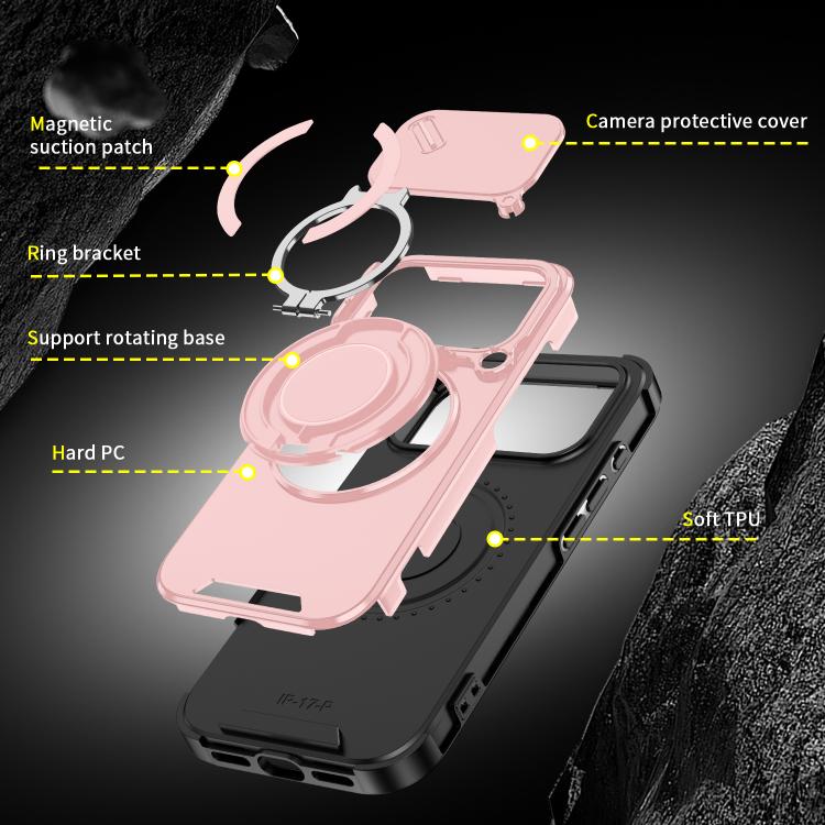 For iPhone 17 Pro Sliding Camshield Ring Holder Phone Case
