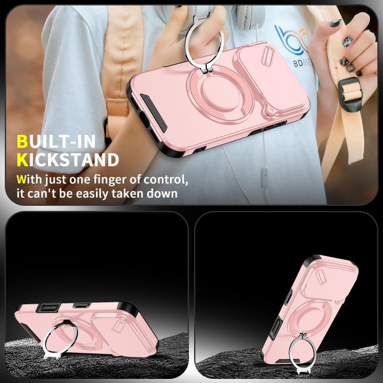 For iPhone 17 Pro Sliding Camshield Ring Holder Phone Case
