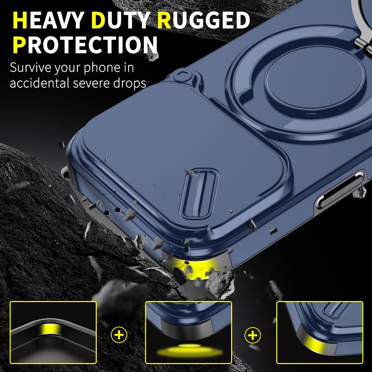 For iPhone 17 Pro Sliding Camshield Ring Holder Phone Case