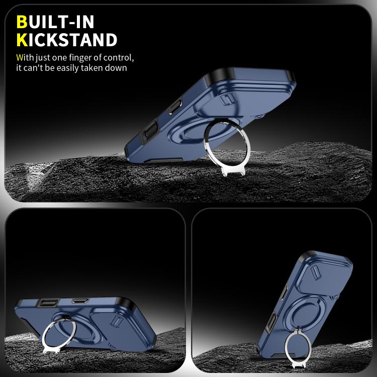 For iPhone 17 Pro Sliding Camshield Ring Holder Phone Case