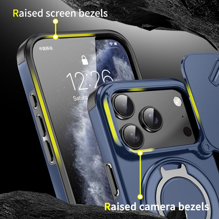 For iPhone 17 Pro Sliding Camshield Ring Holder Phone Case