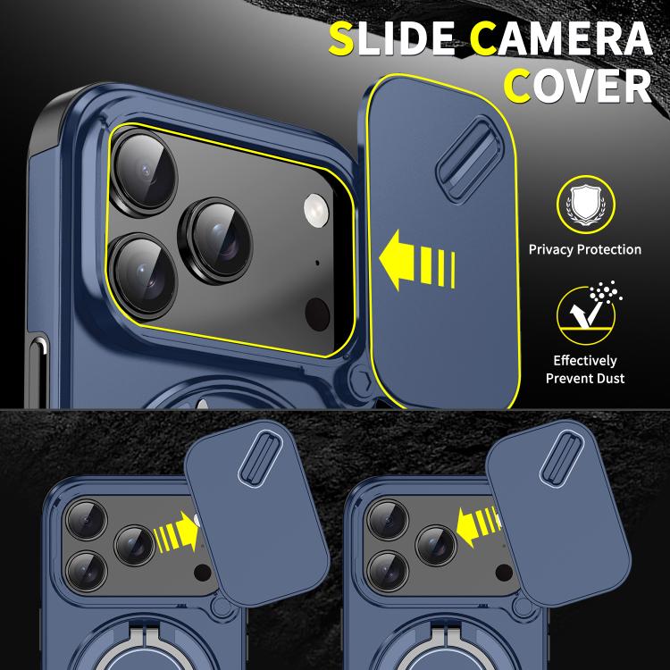 For iPhone 17 Pro Sliding Camshield Ring Holder Phone Case