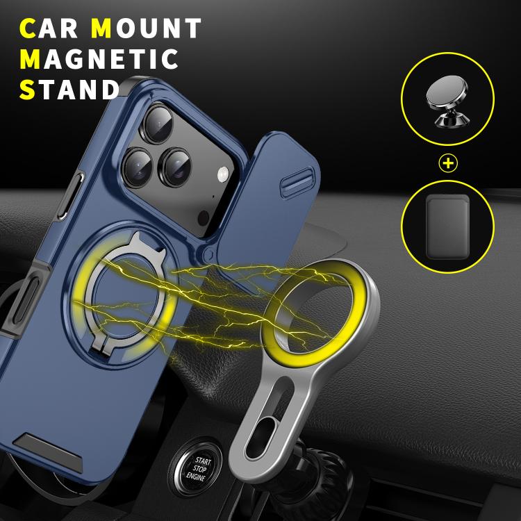 For iPhone 17 Pro Sliding Camshield Ring Holder Phone Case