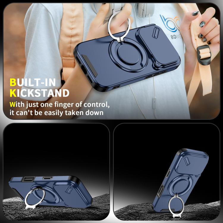 For iPhone 17 Pro Sliding Camshield Ring Holder Phone Case
