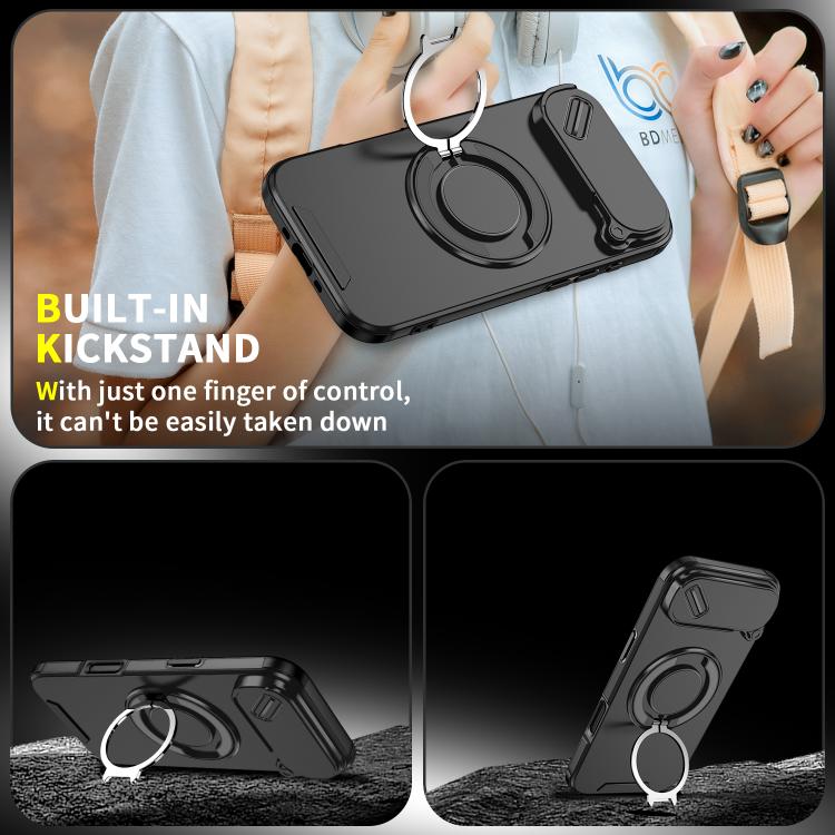 For iPhone Air Sliding Camshield Ring Holder Phone Case