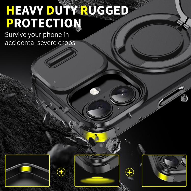For iPhone 17 Sliding Camshield Ring Holder Phone Case