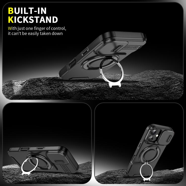 For iPhone 17 Sliding Camshield Ring Holder Phone Case