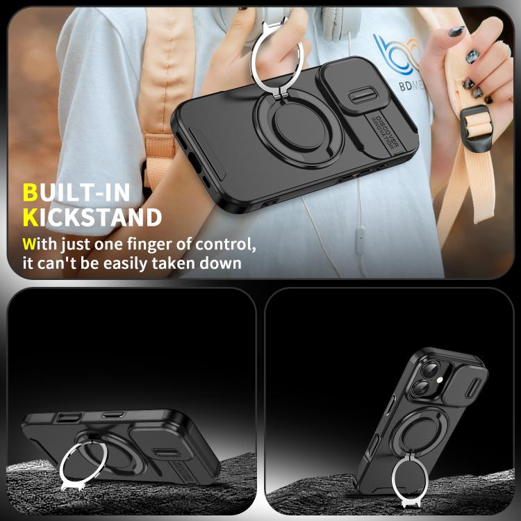 For iPhone 17 Sliding Camshield Ring Holder Phone Case