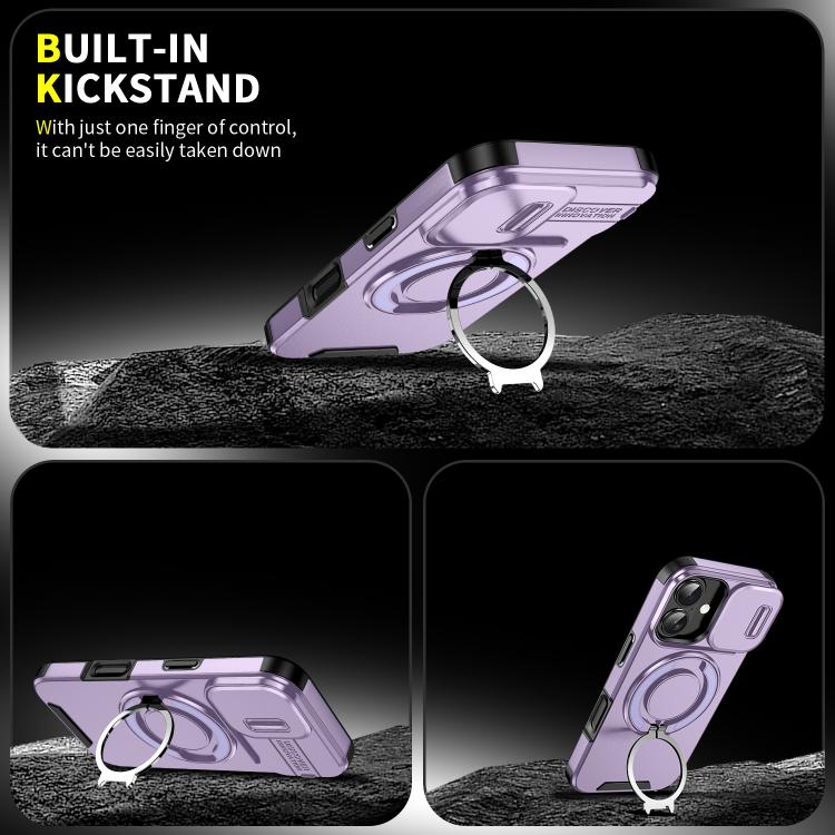 For iPhone 17 Sliding Camshield Ring Holder Phone Case