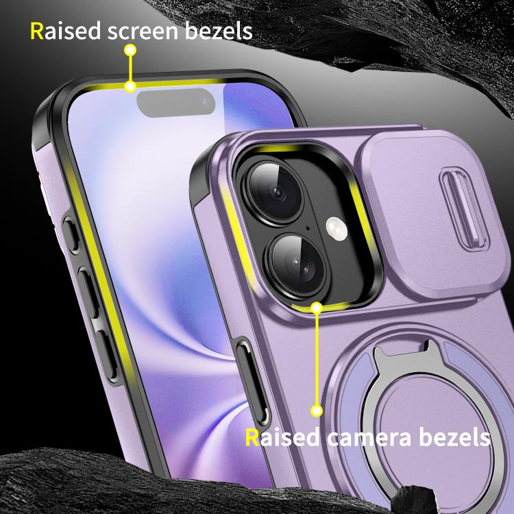 For iPhone 17 Sliding Camshield Ring Holder Phone Case