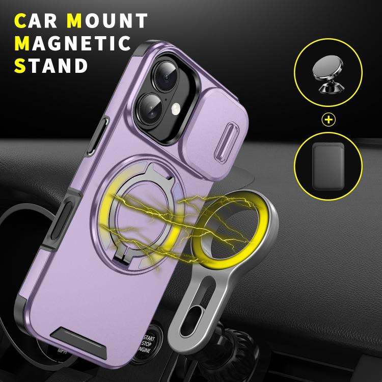 For iPhone 17 Sliding Camshield Ring Holder Phone Case