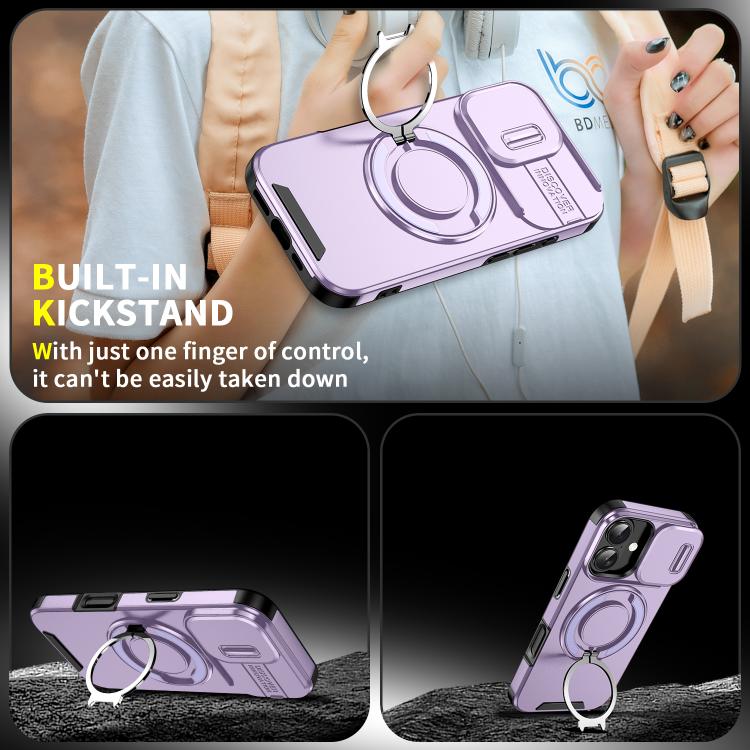 For iPhone 17 Sliding Camshield Ring Holder Phone Case