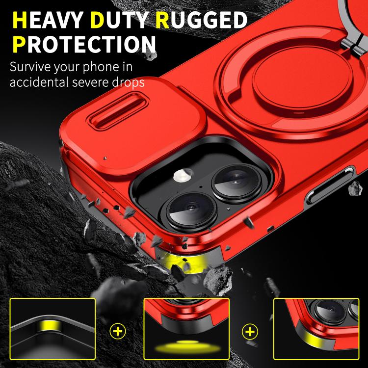 For iPhone 17 Sliding Camshield Ring Holder Phone Case