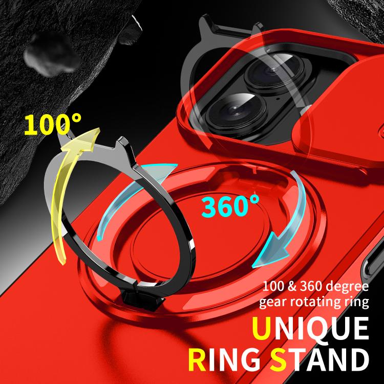 For iPhone 17 Sliding Camshield Ring Holder Phone Case