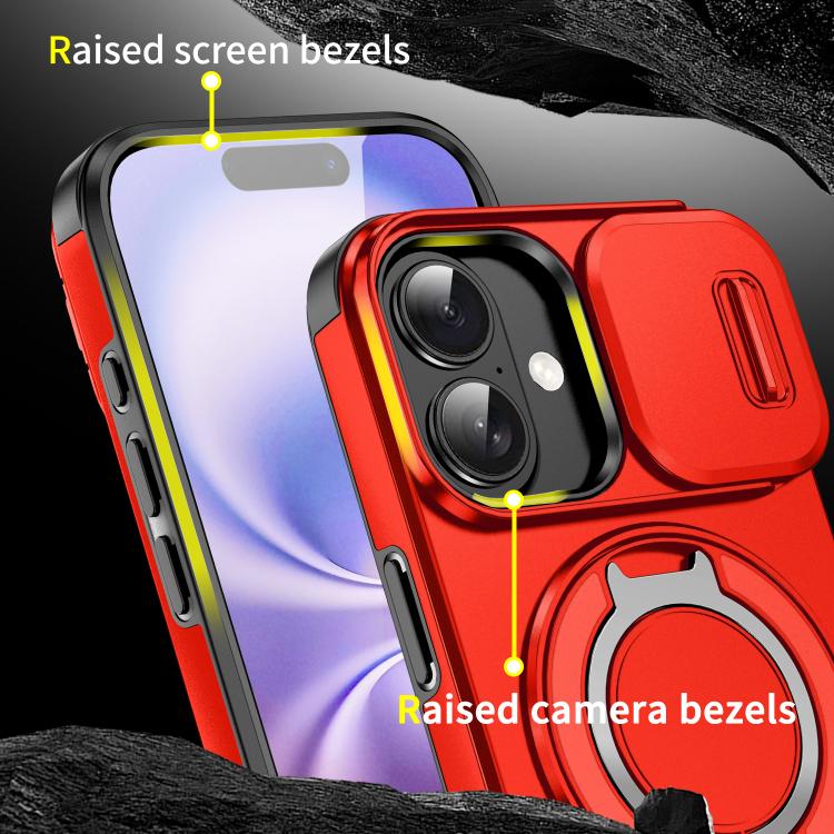 For iPhone 17 Sliding Camshield Ring Holder Phone Case
