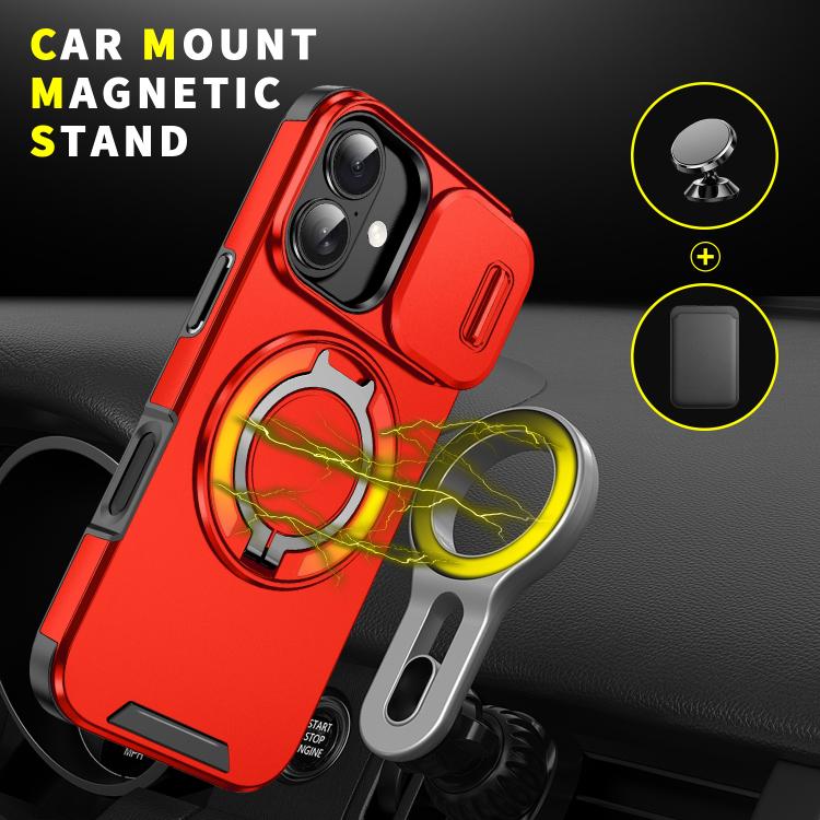 For iPhone 17 Sliding Camshield Ring Holder Phone Case