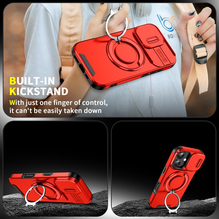 For iPhone 17 Sliding Camshield Ring Holder Phone Case