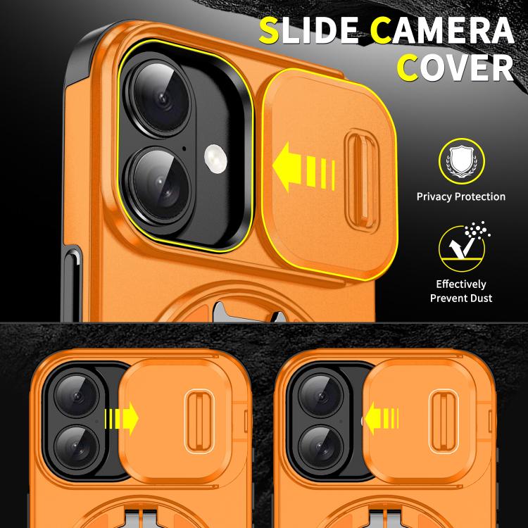 For iPhone 17 Sliding Camshield Ring Holder Phone Case