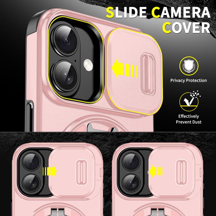 For iPhone 17 Sliding Camshield Ring Holder Phone Case