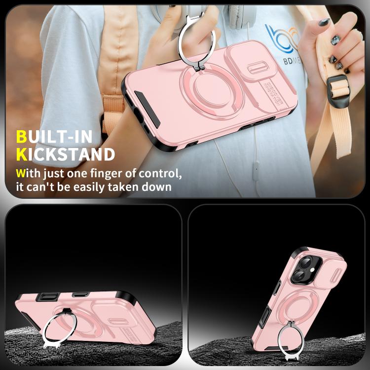 For iPhone 17 Sliding Camshield Ring Holder Phone Case