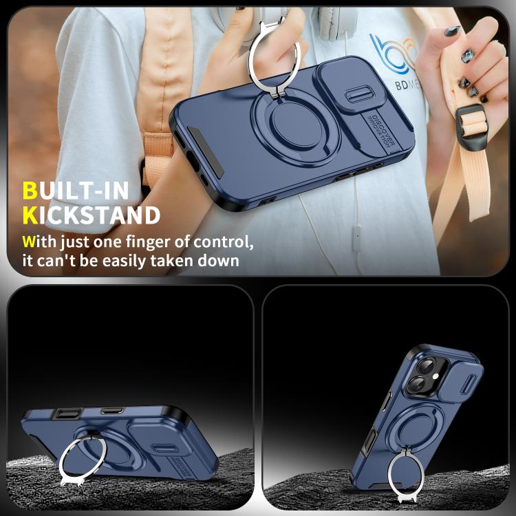 For iPhone 17 Sliding Camshield Ring Holder Phone Case