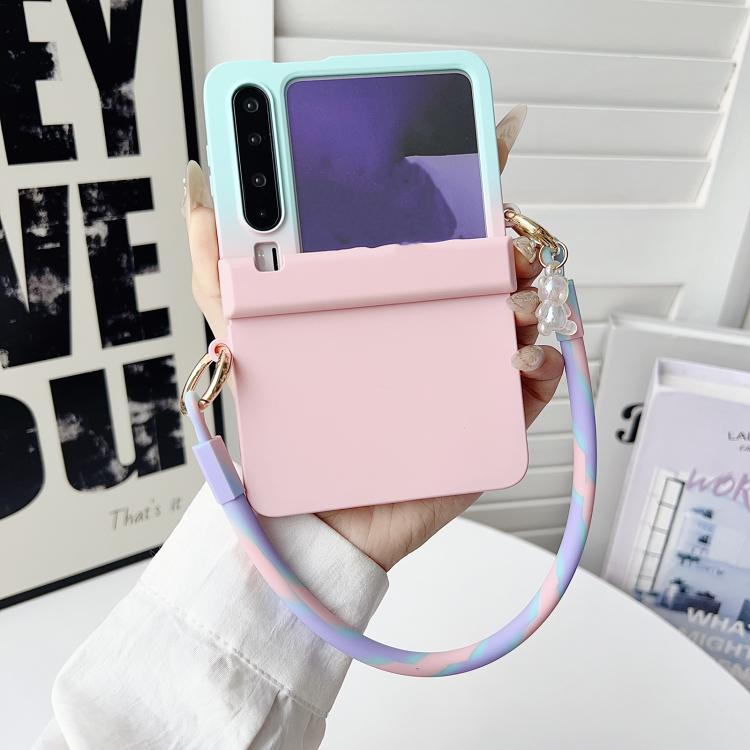 For Huawei Pura X Integrated TPU Side Buckle Phone Case with Bracelet