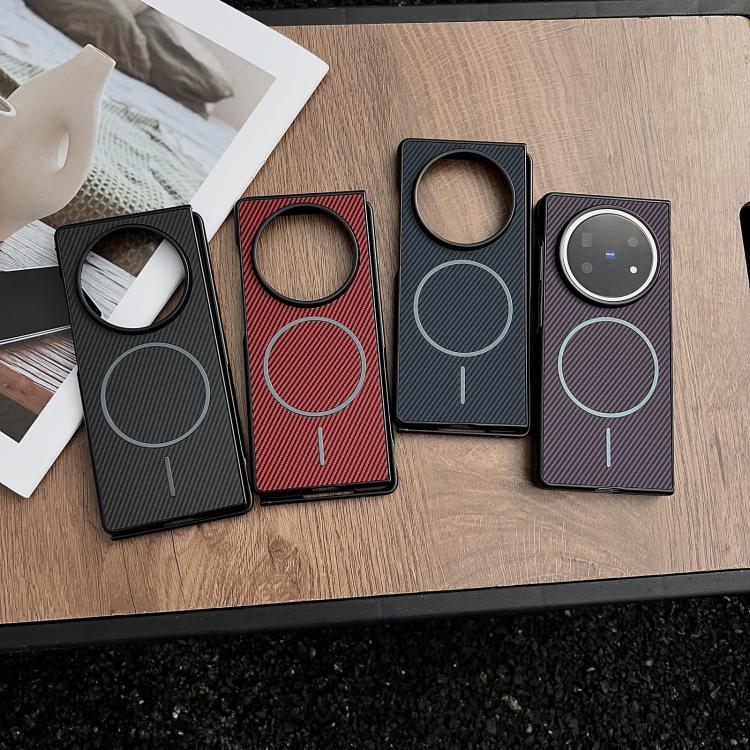 For vivo X Fold5 Carbon Fiber Texture MagSafe Phone Case