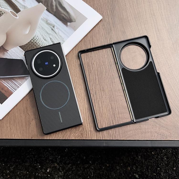 For vivo X Fold5 Carbon Fiber Texture MagSafe Phone Case