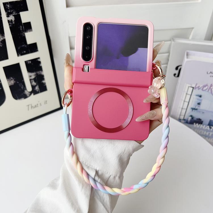 For Huawei Pura X Integrated Side Buckle MagSafe TPU Phone Case with Bracelet