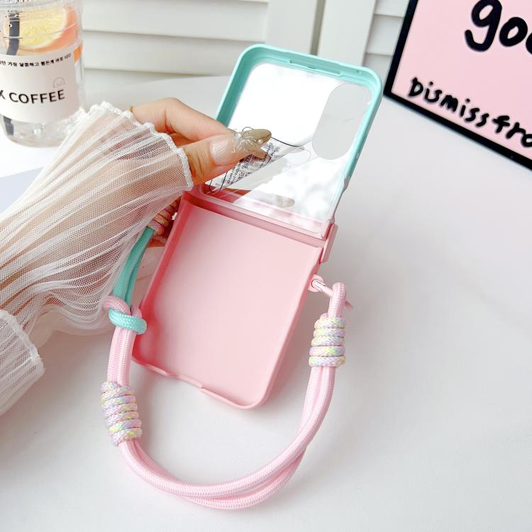 For Xiaomi Mix Flip Integrated TPU Side Buckle Bracket Phone Case with Bracelet