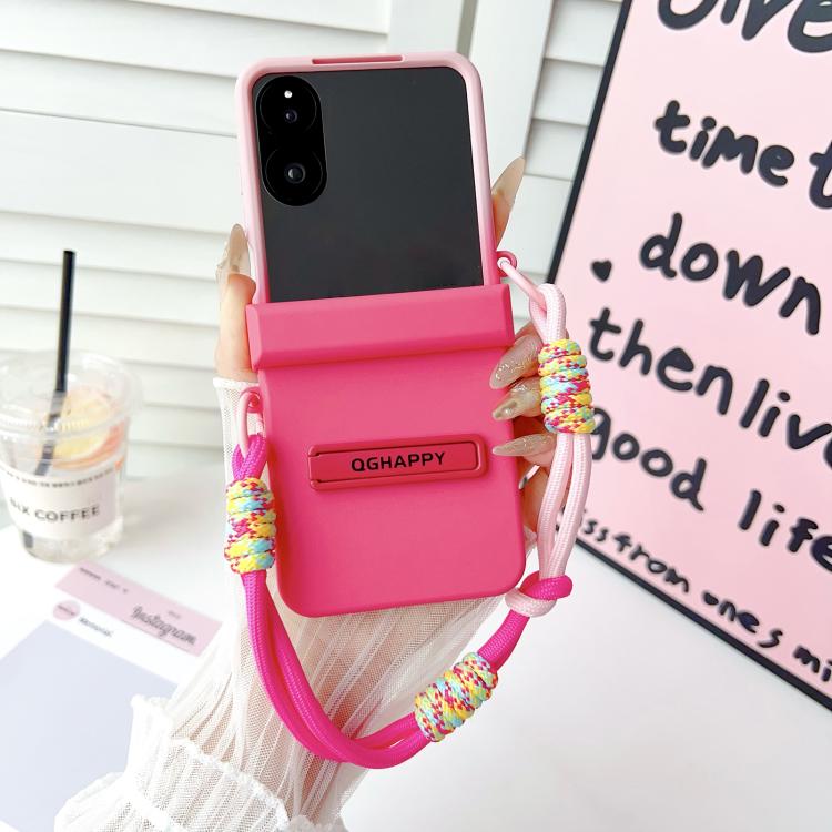 For Xiaomi Mix Flip 2 Integrated TPU Side Buckle Bracket Phone Case with Bracelet