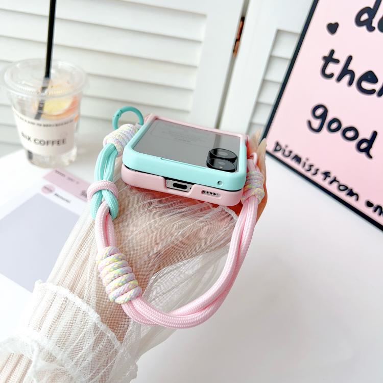 For Xiaomi Mix Flip 2 Integrated TPU Side Buckle Bracket Phone Case with Bracelet